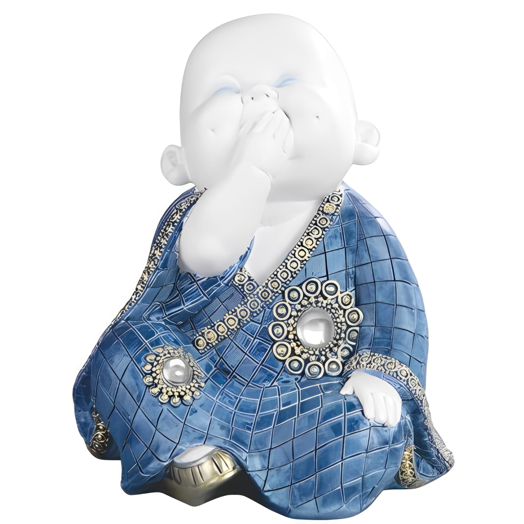 FC Design - 6.75"H Monk No Speak Figurine Statue Office Desk Tabletop Home Decor Gift - Multi-Color