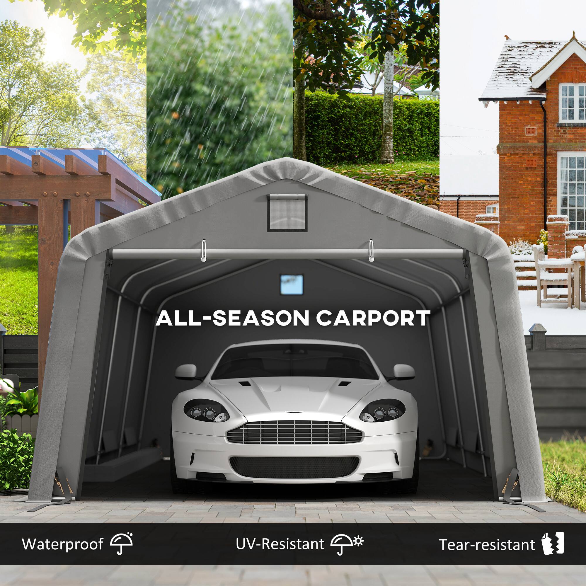 ALL-SEASON CARPORT  
Waterproof  
UV-Resistant  
Tear-resistant