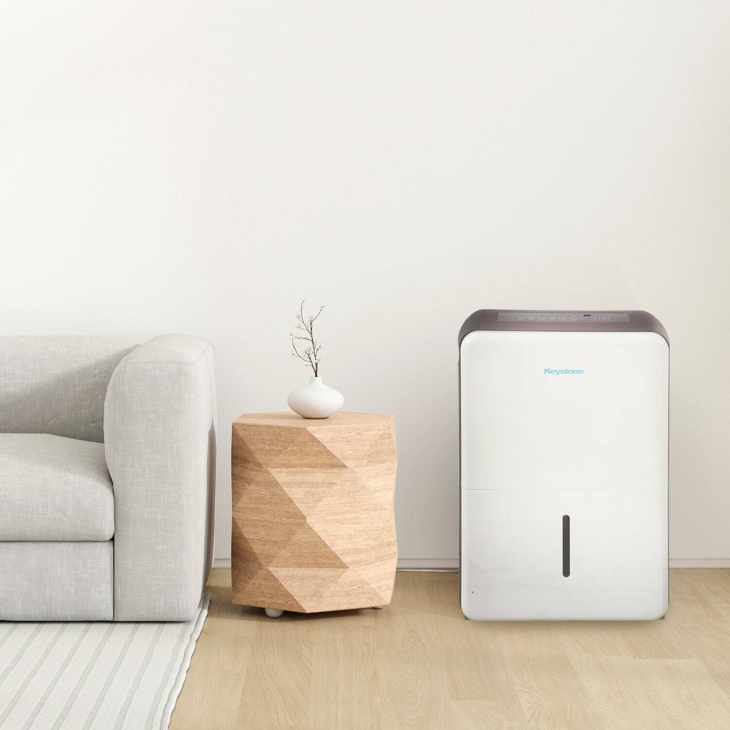 Alt View 5. Keystone - 50 Pint Dehumidifier with Electronic Controls - White.