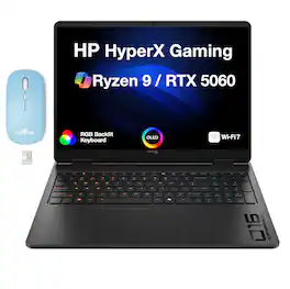 HP - OMEN HyperX Laptop 16.0 WQXGA Display (Ryzen 9 8940HX, 16GB, 1TB SSD, Win 11 Home) w/Dockztorm Wireless Mouse - Shadow Black
