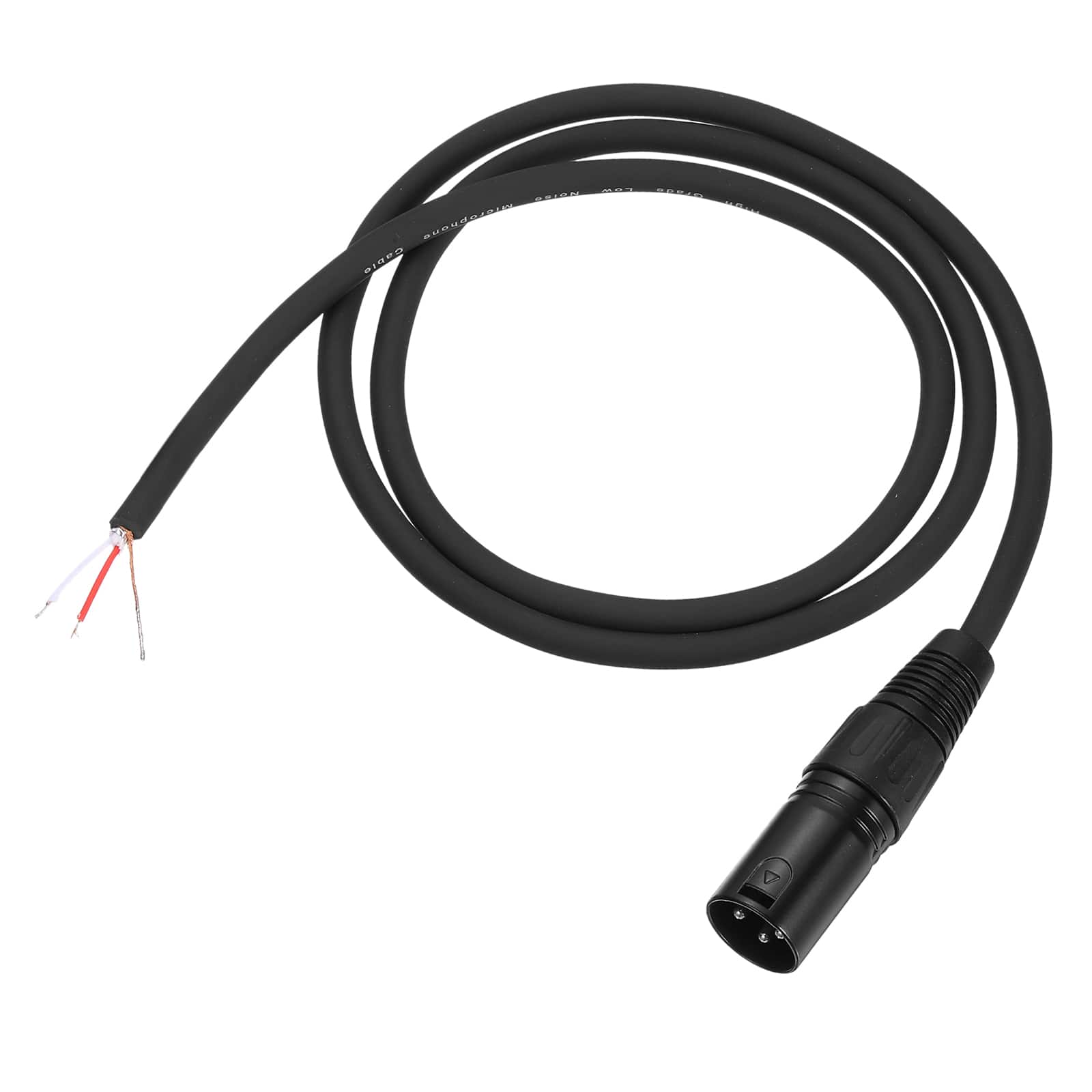 Unique Bargains - Audio Extension Cord XLR Male to Bare Wire Open End Microphone Cable, 3-Pin XLR, for DJ PA Amplifier Subwoofer - Black