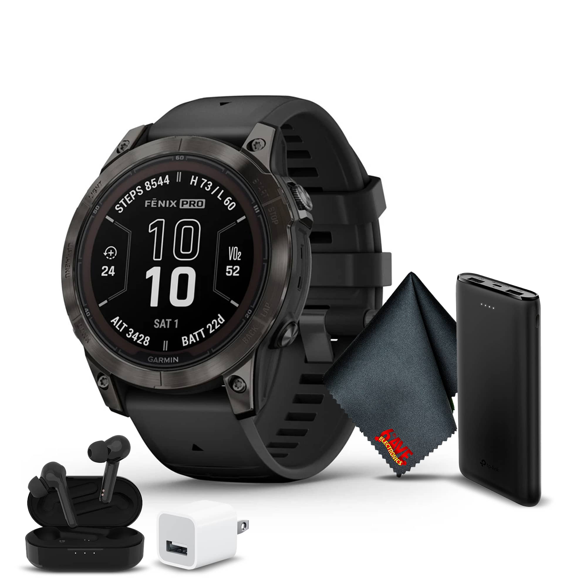 Garmin - Fenix 7 Pro Sapphire Solar Edition Carbon Gray DLC Titanium 47 MM - Gray - (2022)