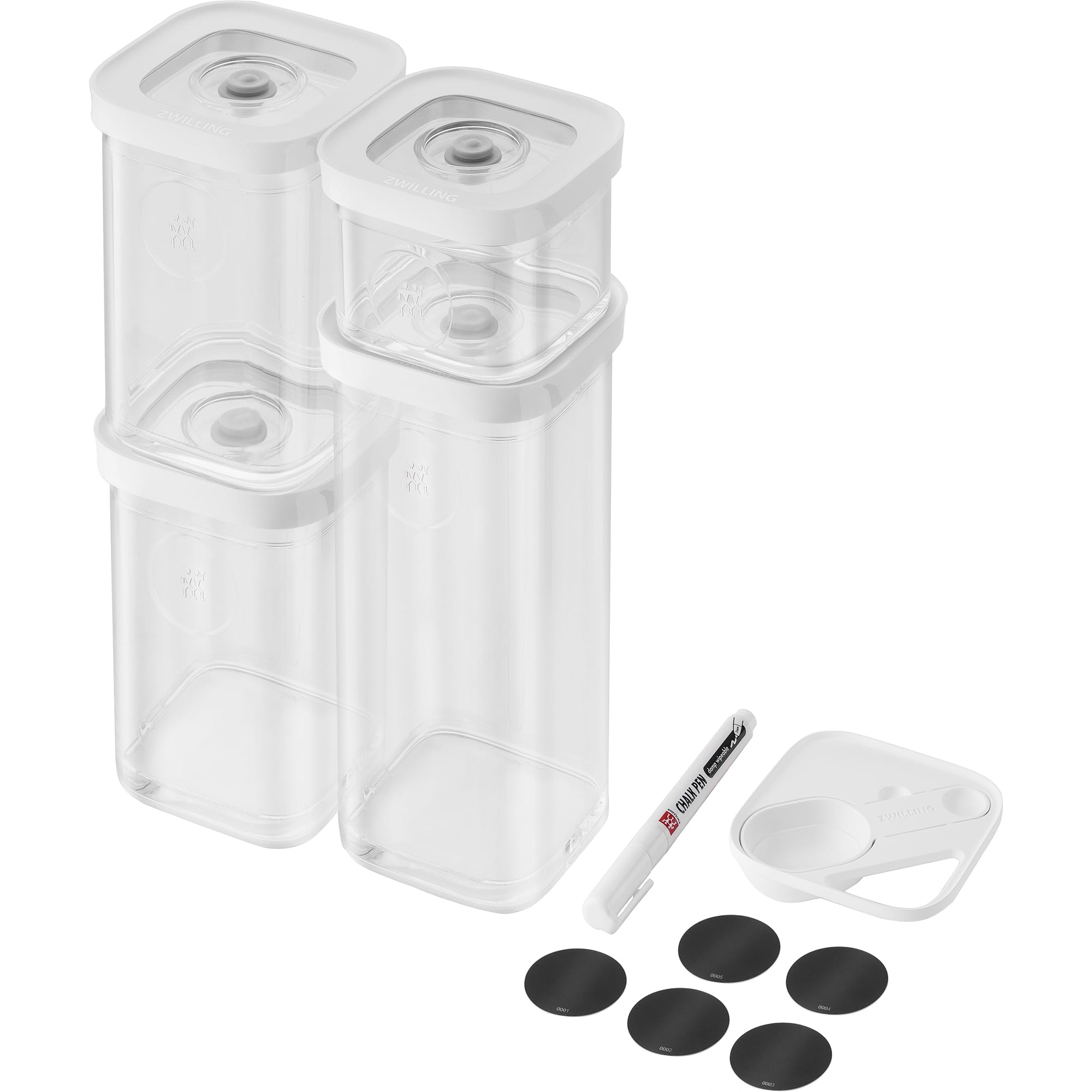 ZWILLING - Fresh & Save Cube Box Set, 6-pc, Plastic, Airtight Dry Food Storage Container, Small Cube Set - Clear