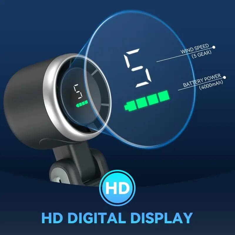 WIND SPEED (5 GEAR)  
BATTERY POWER (4000mAh)  
HD DIGITAL DISPLAY