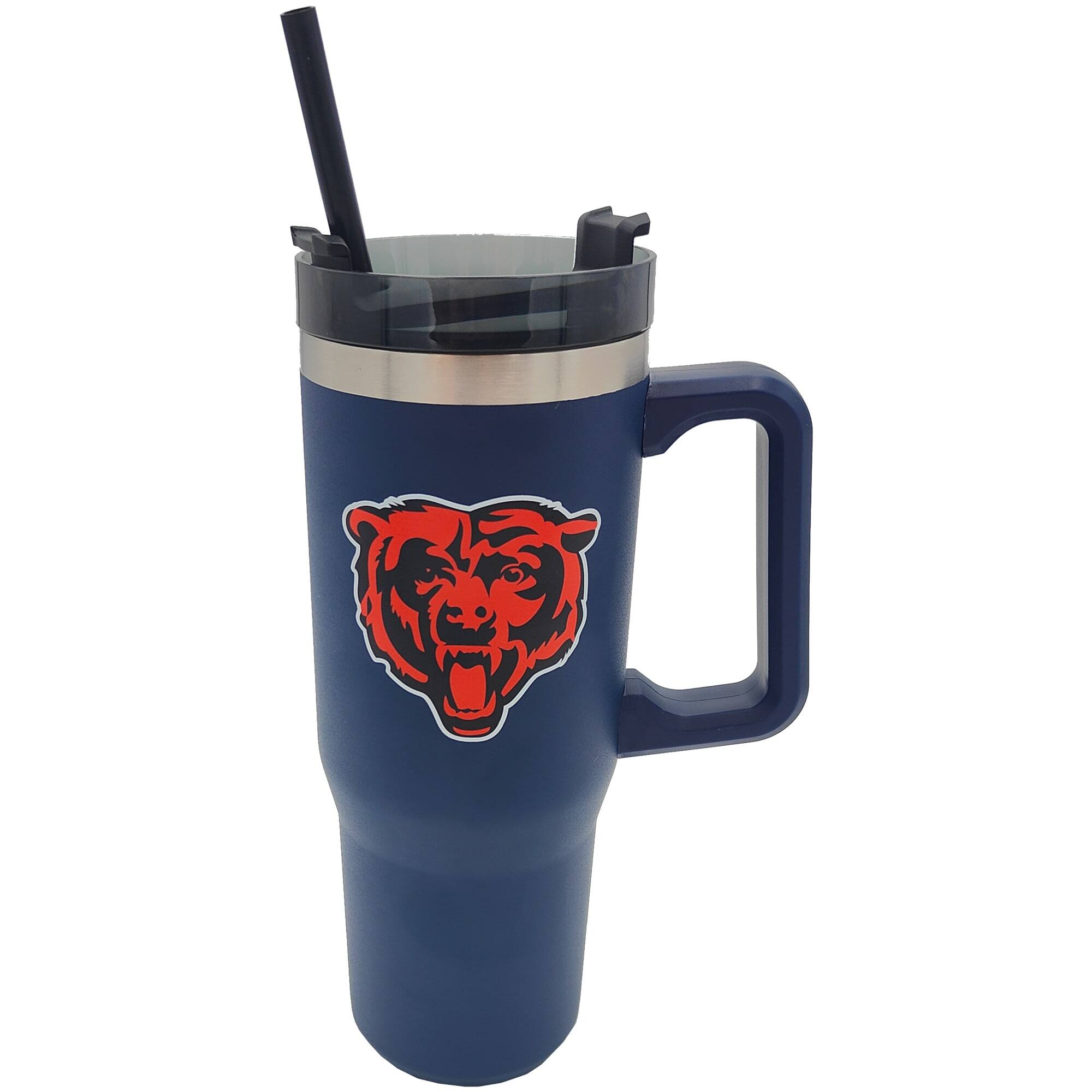 Alt View 1. Pegasus - Chicago Bears 60" x 70" Logo Blanket and 30oz Stainless Steel Tumbler Combo - Multicolor.