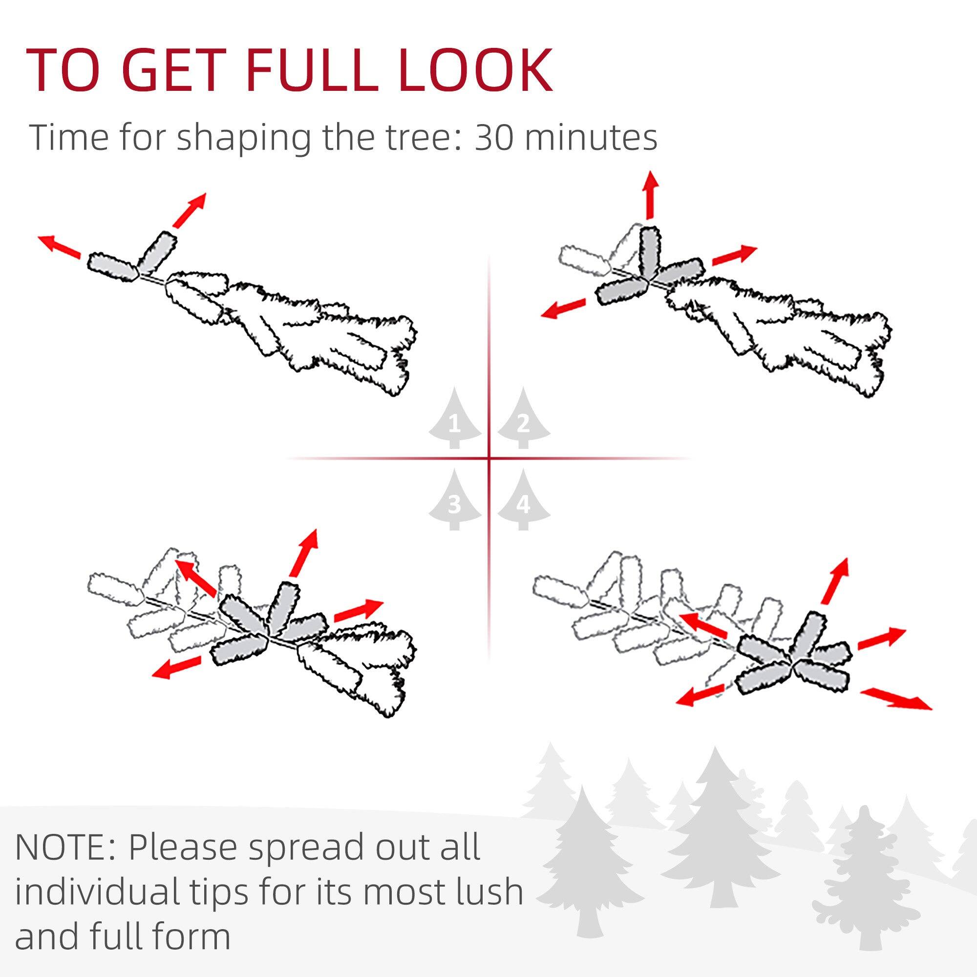 TO GET FULL LOOK

Time for shaping the tree: 30 minutes

NOTE: Please spread out all individual tips for its most lush and full form