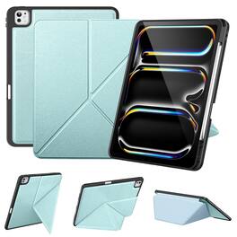 DTTO - Case for iPad Pro 13 Inch Case (M5/M4) 2025/2024, Origami Case with Multi fold, Pencil Holder, Support Auto Wake/Sleep - Light blue