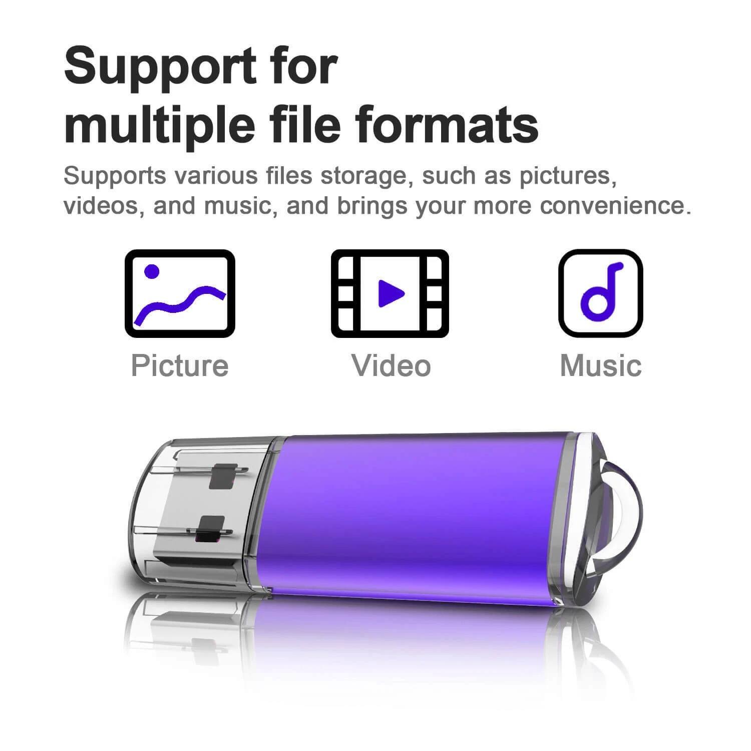 Support for multiple file formats

Supports various files storage, such as pictures, videos, and music, and brings your more convenience.

Picture Video Music
