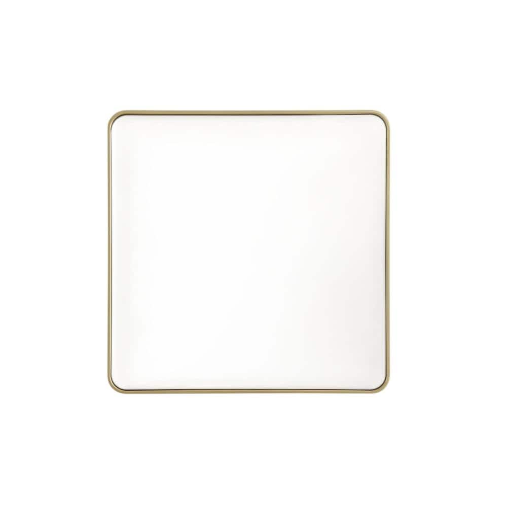 Photos - Mirror Elegant Decor - Contour Metal Rectangle 36x36 - Brass BG3829506