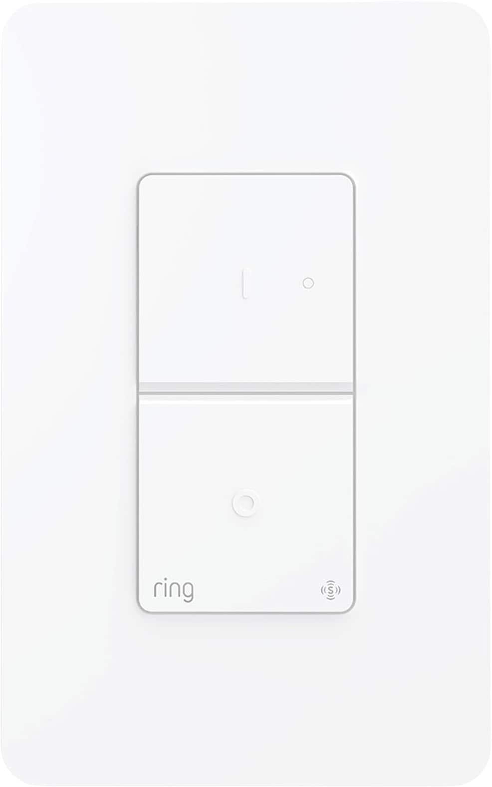 Ring - Smart Light Switch helps deter intruders, set routines, on Amazon Sidewalk no base station needed, neutral wire required - White