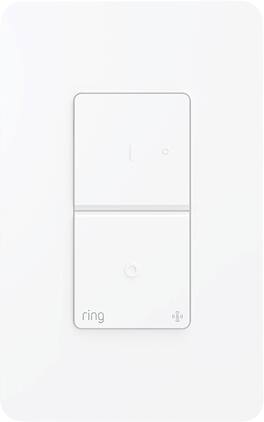 Ring - Smart Light Switch helps deter intruders, set routines, on Amazon Sidewalk no base station needed, neutral wire required - White