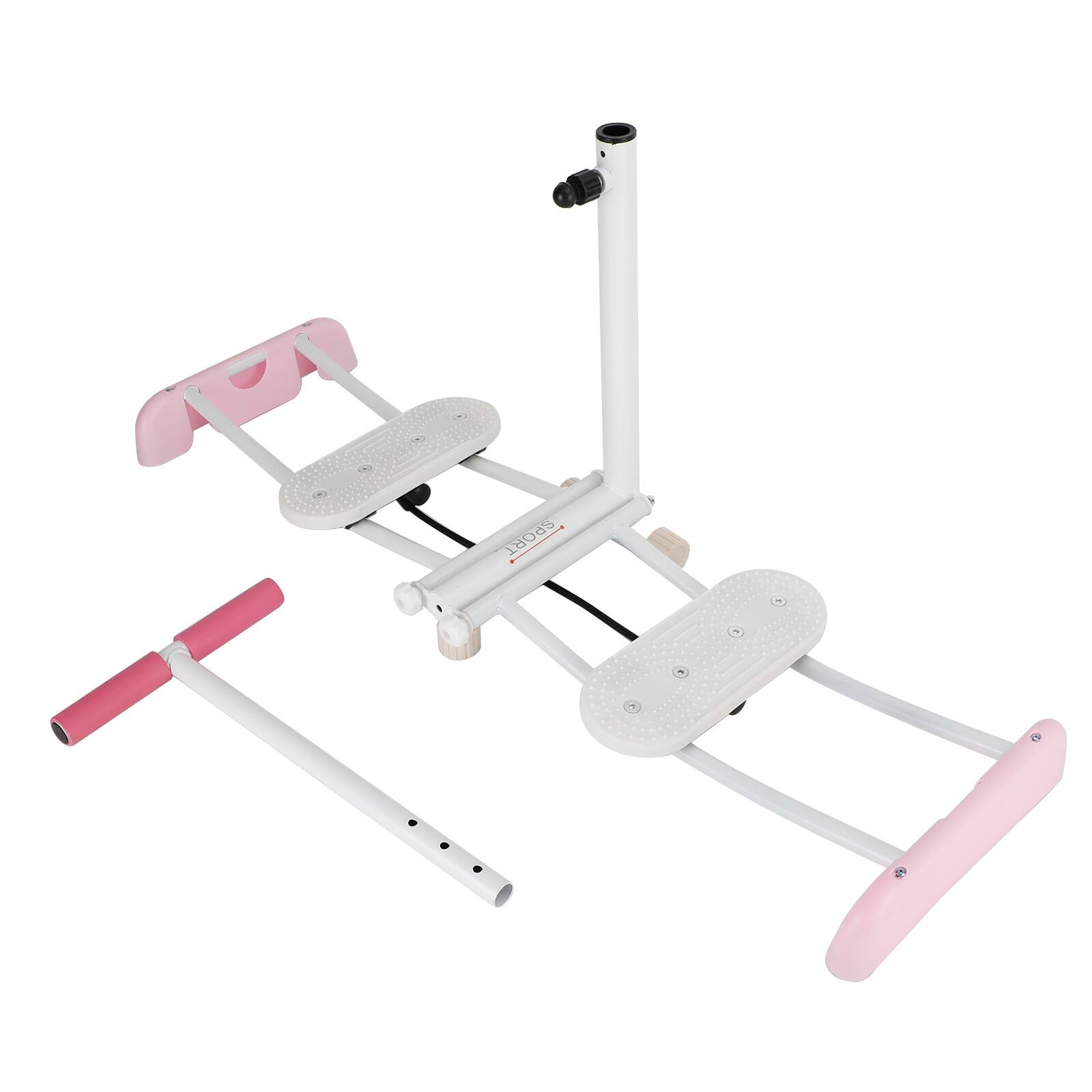 Left. Topteng - Ski Exercise Machine for Leg&Pelvic Training -Adjustable Height, Foldable Home Gym Equipment for Thighs, Hips, Full Body - Pink.