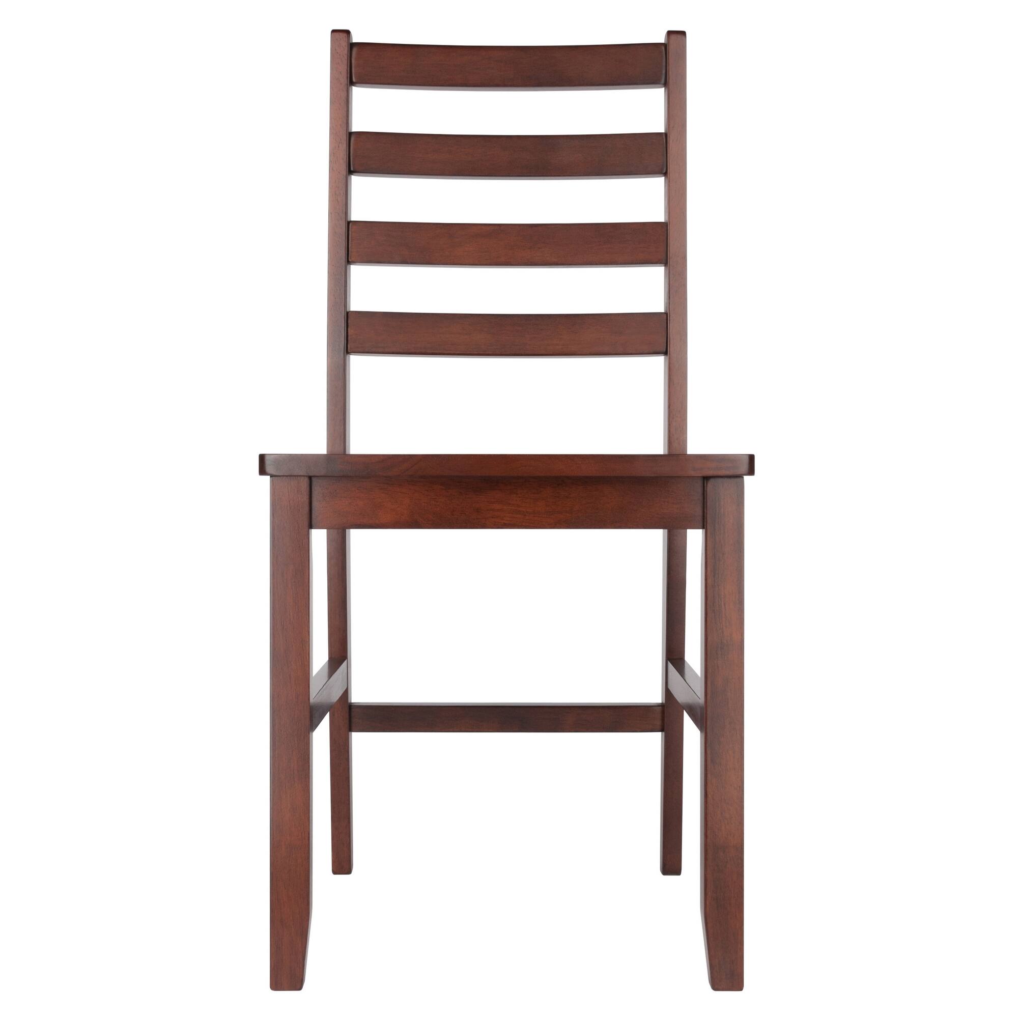 Alt View 1. Winsome Wood - Hamilton 2-Pc Ladder-back Chair Set - Walnut.