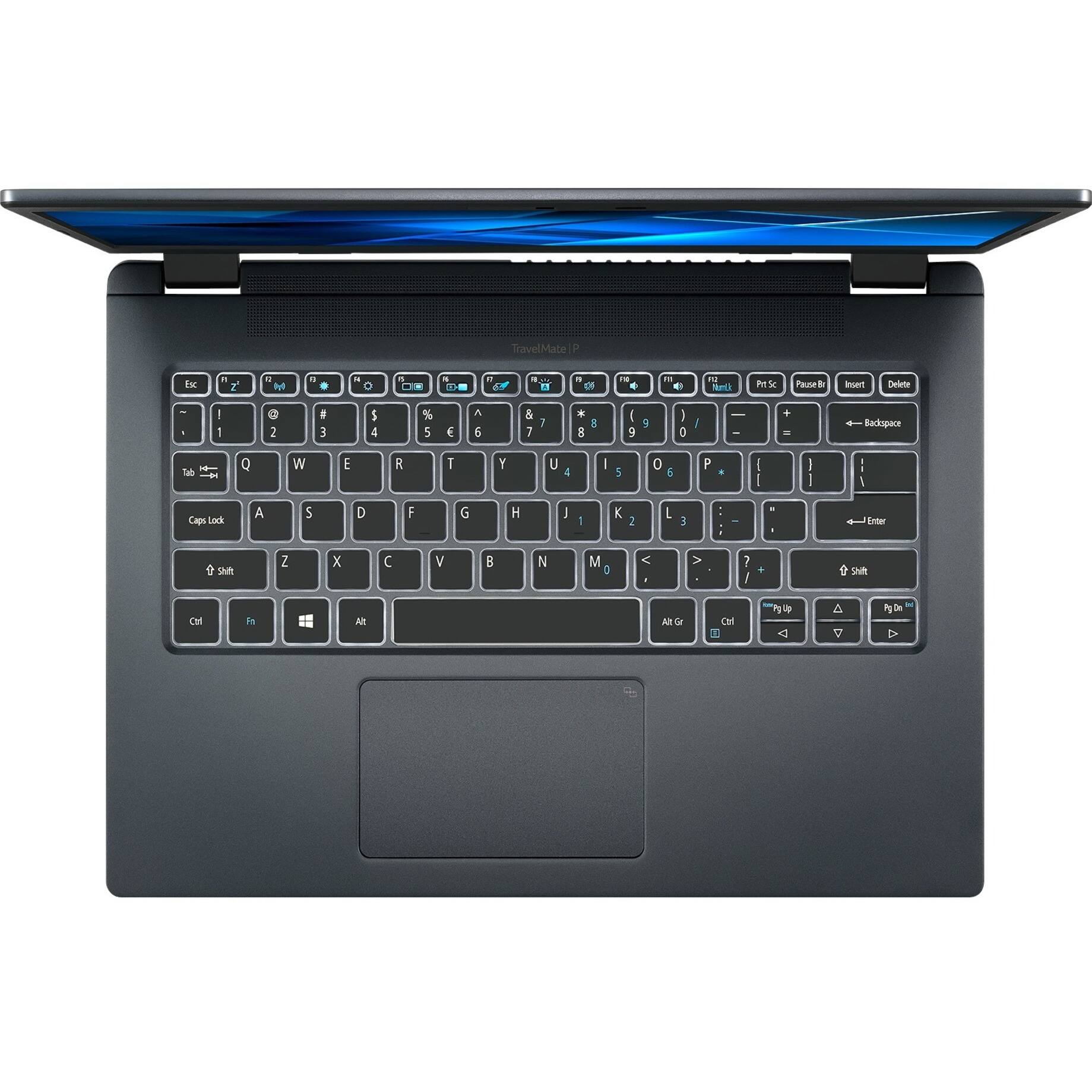 Alt View 24. Acer - TravelMate P4 P414-51 14" Laptop - Intel Core i7 - 16 GB Memory - 512 GB SSD - Slate Blue.