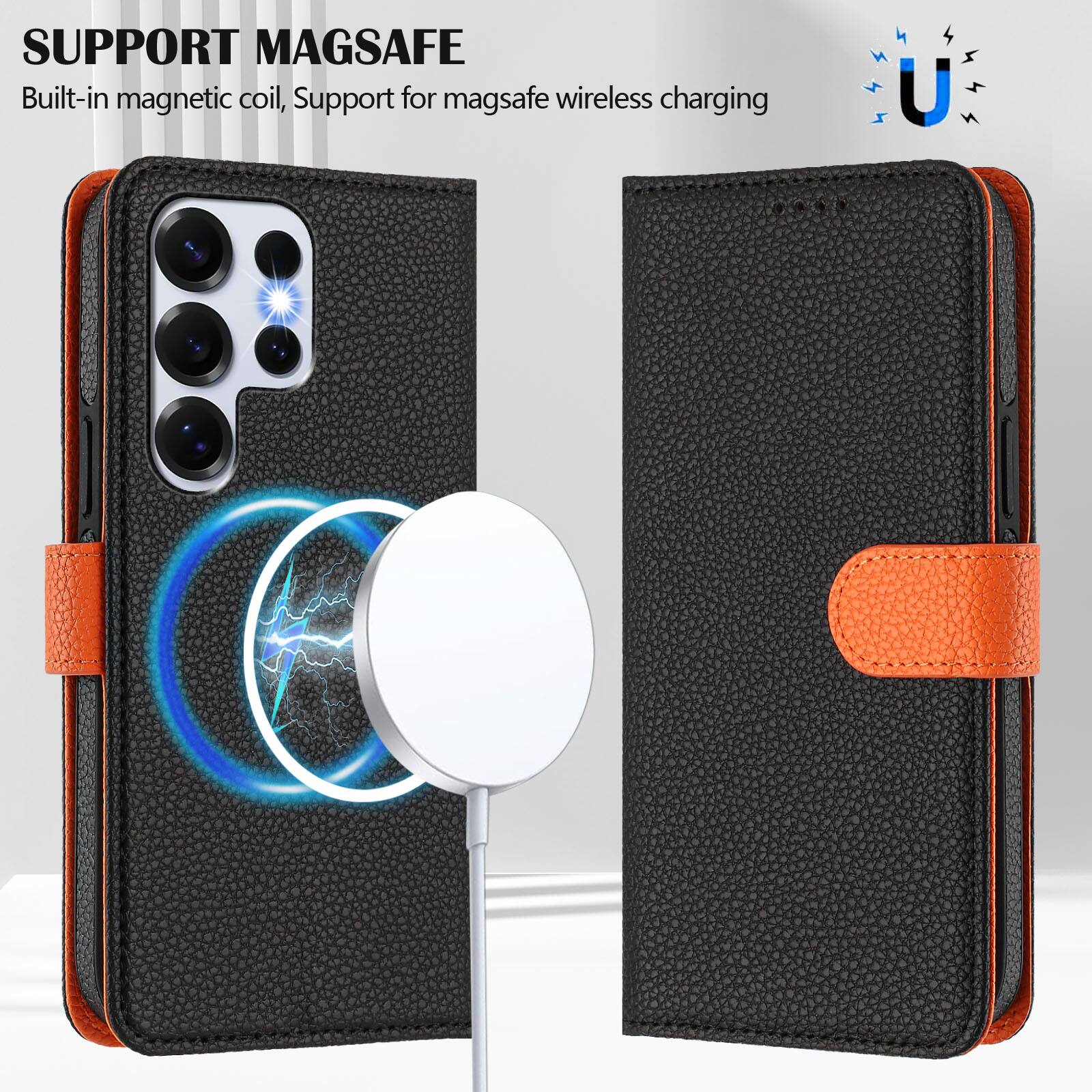 SUPPORT MAGSAFE  
Built-in magnetic coil, Support for magsafe wireless charging