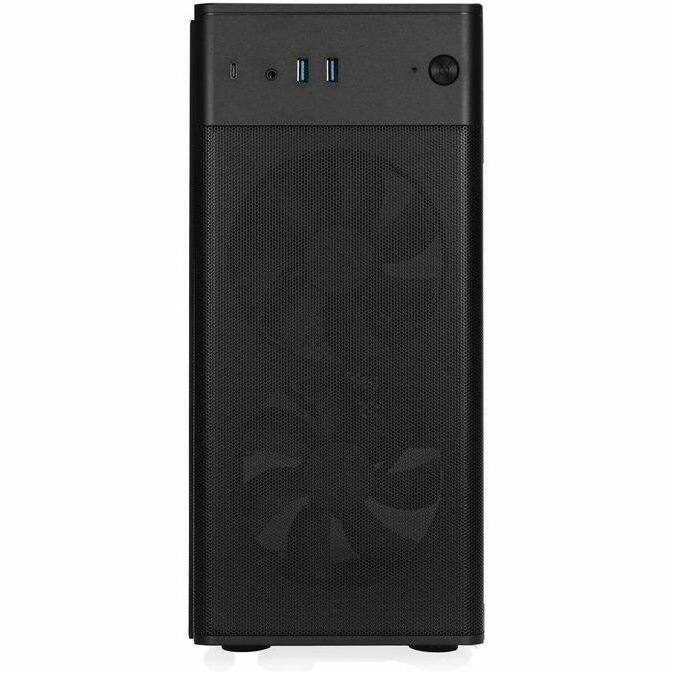 Alt View 3. In Win - In Win CT Series 17.1L Small Form Factor Micro-ATX Mini Tower Chassis - Small Tower - Black - Tempered Glass, Mesh - 1 x - Black.