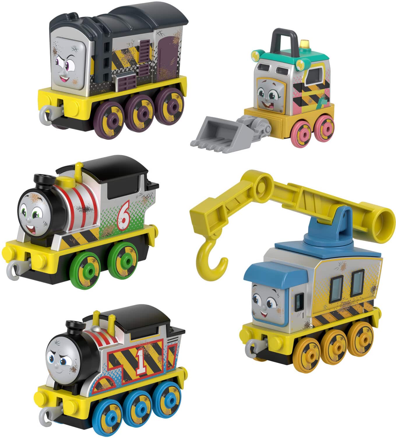 Fisher Price - Thomas & Friends Construction Crew 5-Piece Diecast Metal Toy Train & Vehicle Set - Collectibles - Multicolor