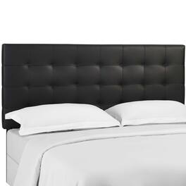 Paisley Tufted Upholstered Faux Leather King and California King Headboard by Modway - Black