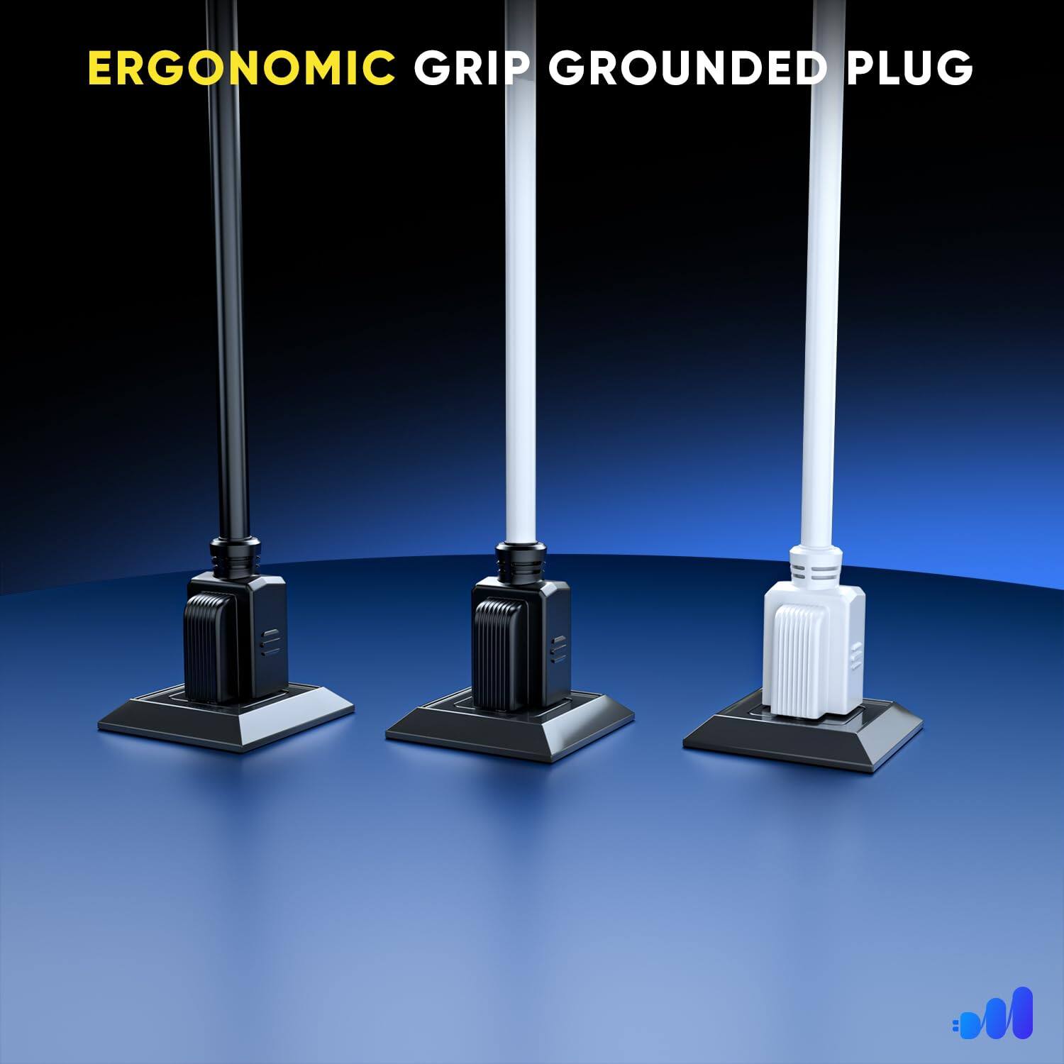 ERGONOMIC GRIP GROUNDED PLUG
