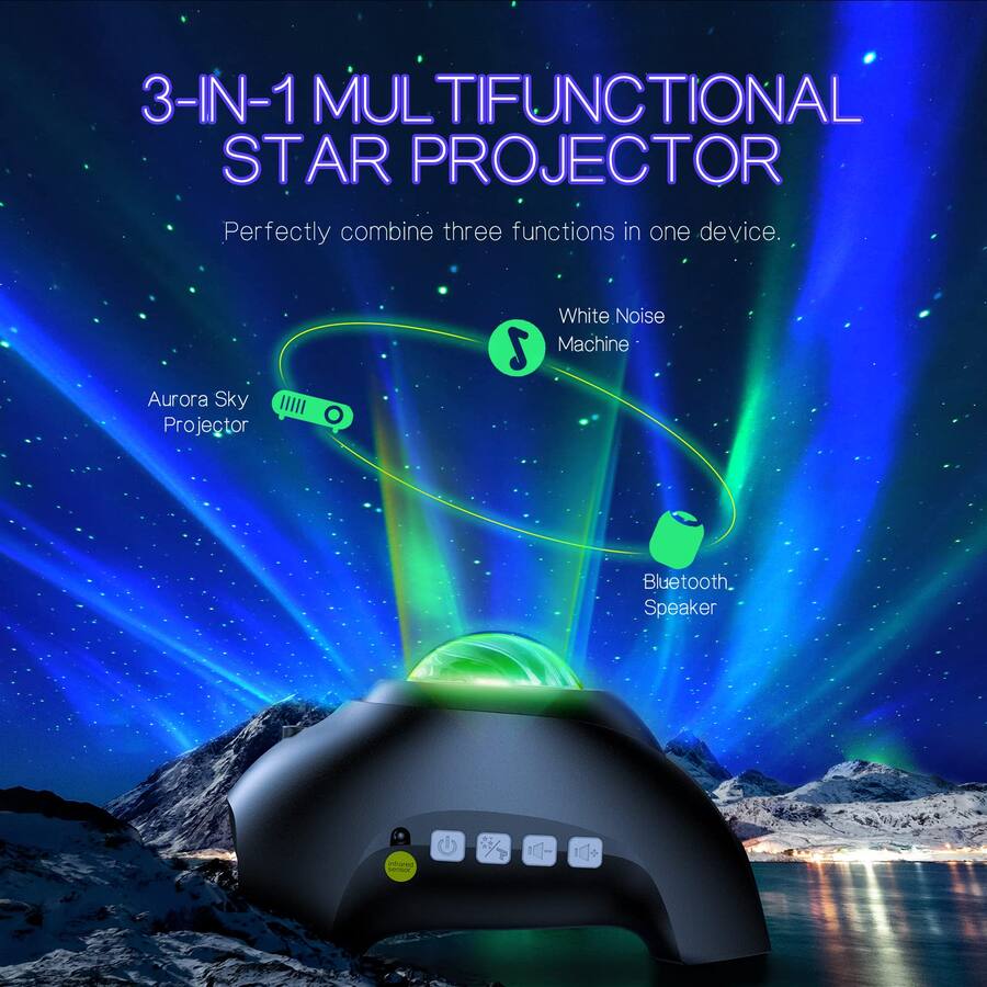 Orb Projector The Best Inks Northern Galaxy Light Aurora Projector With 33 Effects ...