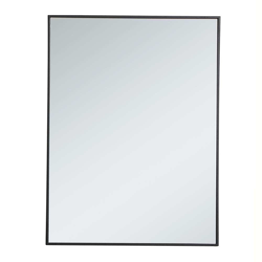 Alt View 8. Elegant Decor - Metal frame rectangle mirror 30 inch in Black - Black.