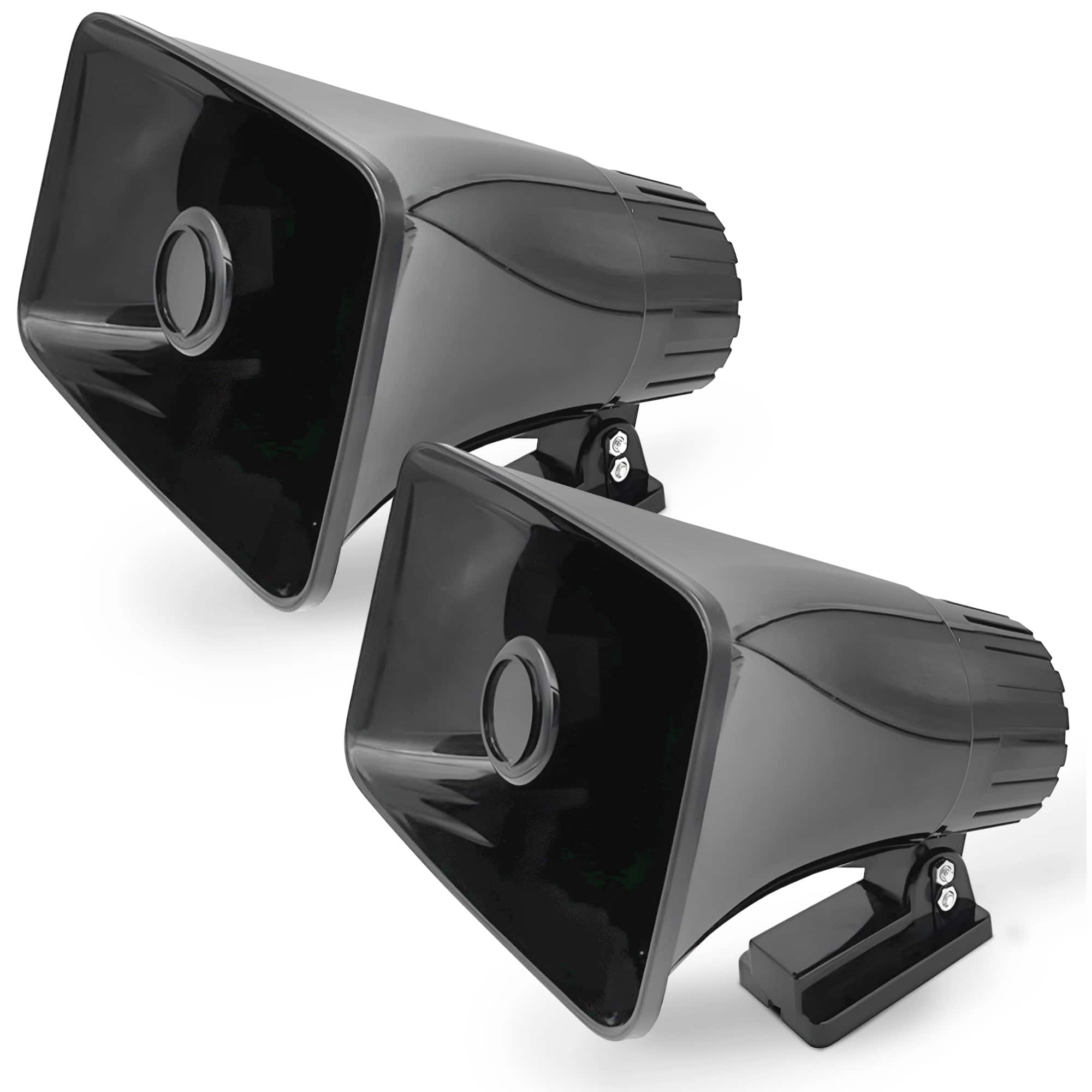Pyle - 6" PA Horn Speaker for Indoor/Outdoor Use, 50W Peak Power, 2 Pack - Black