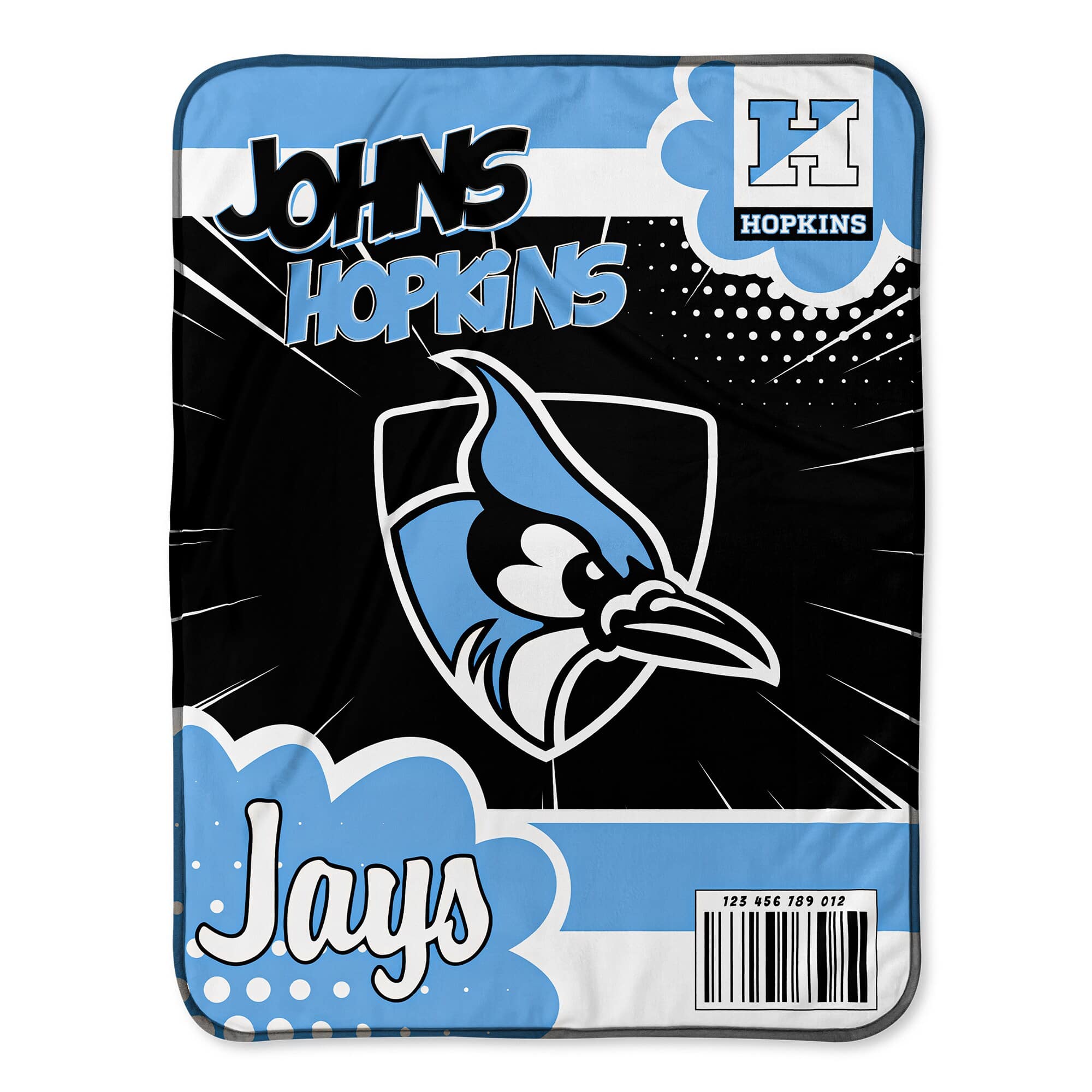 Chad & Jake - Johns Hopkins Blue Jays 30" x 40" Comic Theme Baby Blanket - Multicolor