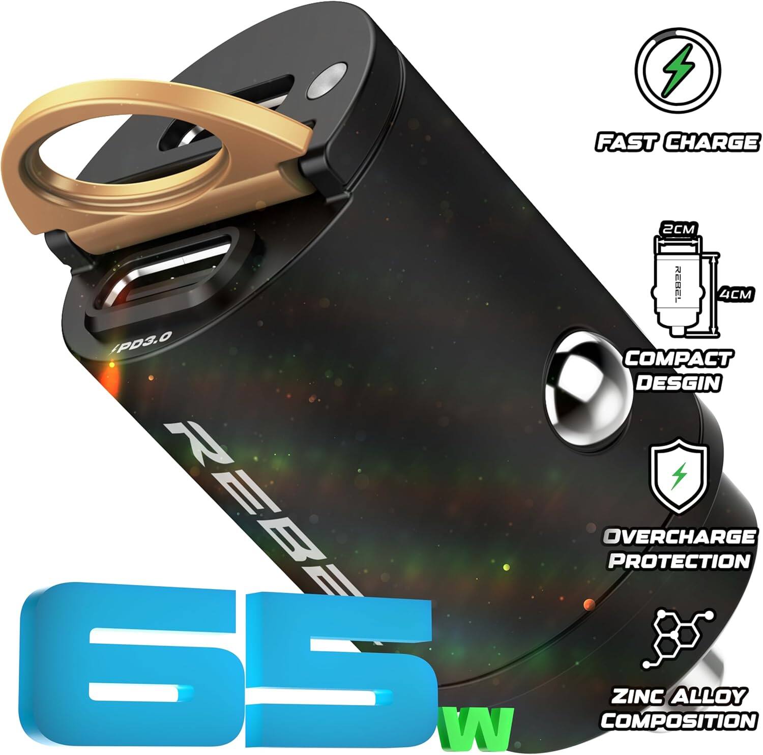 FAST CHARGE  
2CM 1822 4CM  
JPD3.0  
COMPACT DESIGN  
REBEL OVERCHARGE PROTECTION  
6SW  
ZINC ALLOY COMPOSITION