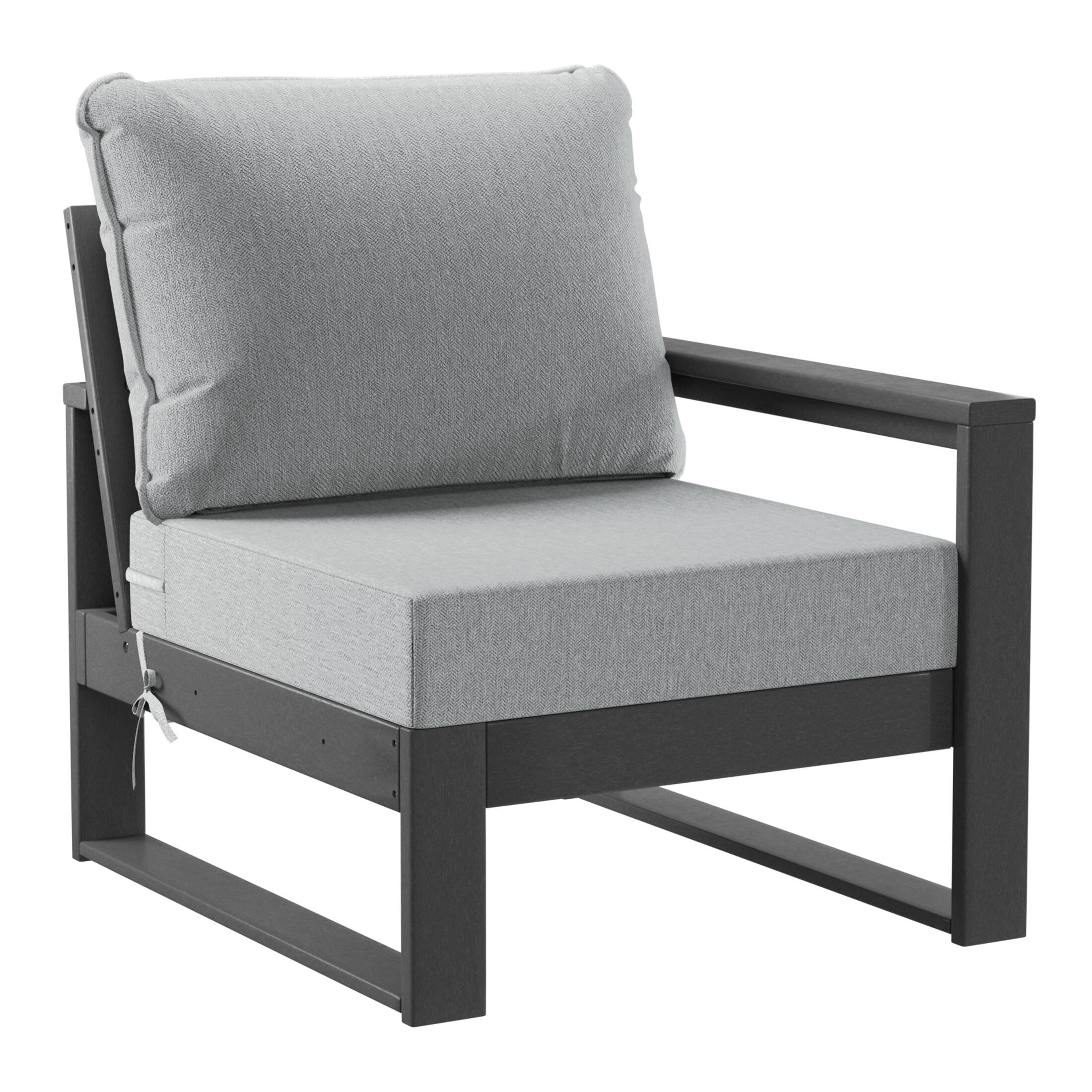 Alt View 1. WestinTrends - WestinTrends Montara 5-Piece Outdoor Patio Corner Sectional Sofa Conversation Set - Light Gray.