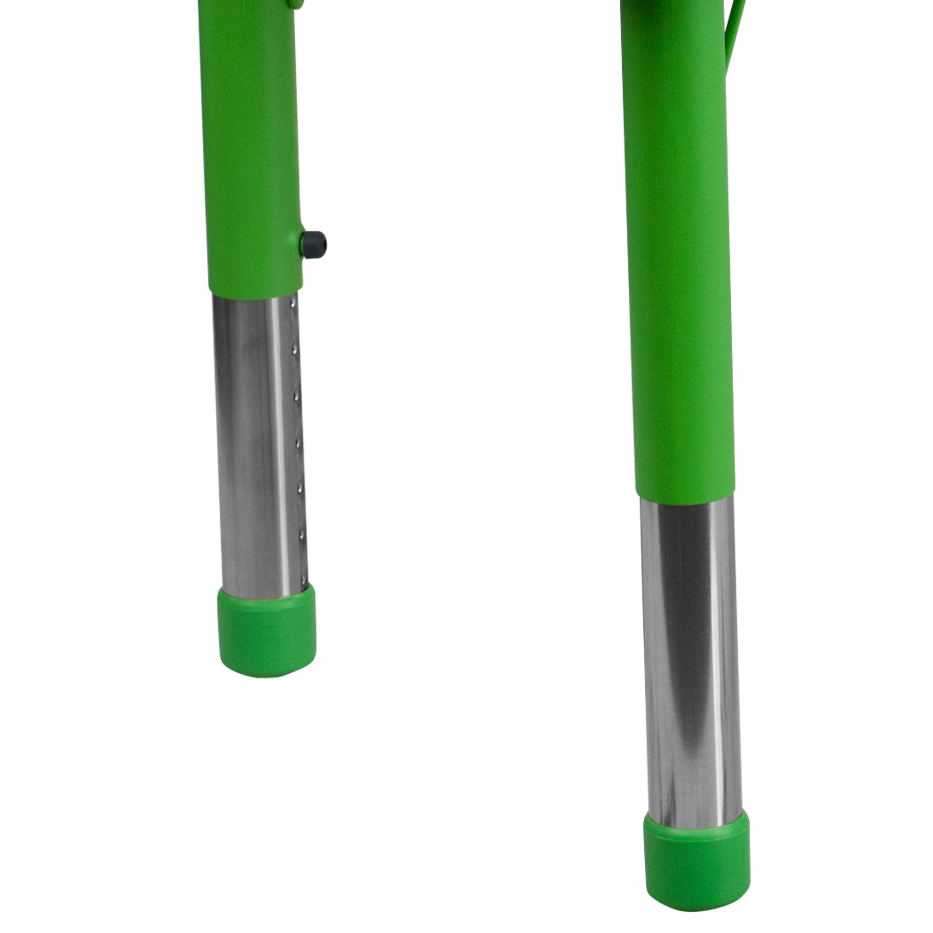 Alt View 15. Alamont Home - Wren 23.625"W x 47.25"L Rectangular Green Plastic Activity Table with Grey Top - Green.