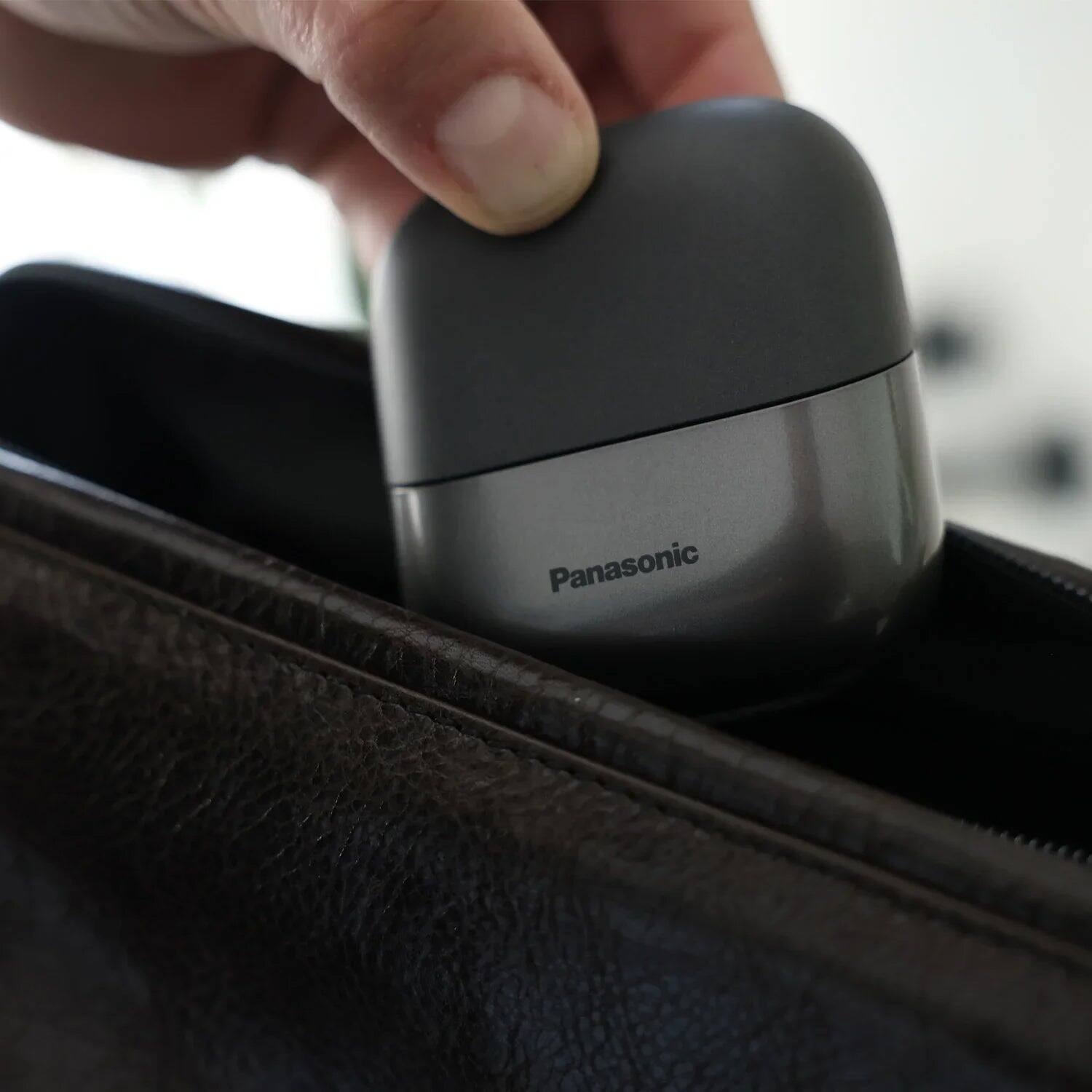 Alt View 3. Panasonic - Swipe Right Electric Travel Shaver for Men - Black.