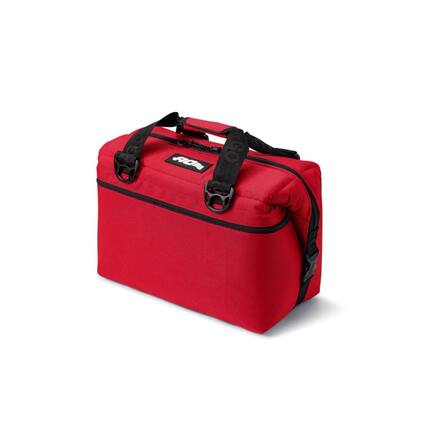 Front. AO Coolers - AO Coolers Original Canvas Series 24-Pack Soft Cooler (Red) - Red.