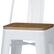 Alt View 13. Simpli Home - Rayne Metal and Wood Counter Height Stool (Set of 4) - White.