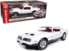 Autoworld - 1977 Pontiac Firebird Formula Cameo White with Red Interior "American Muscle" Series 1/18 - White And Red