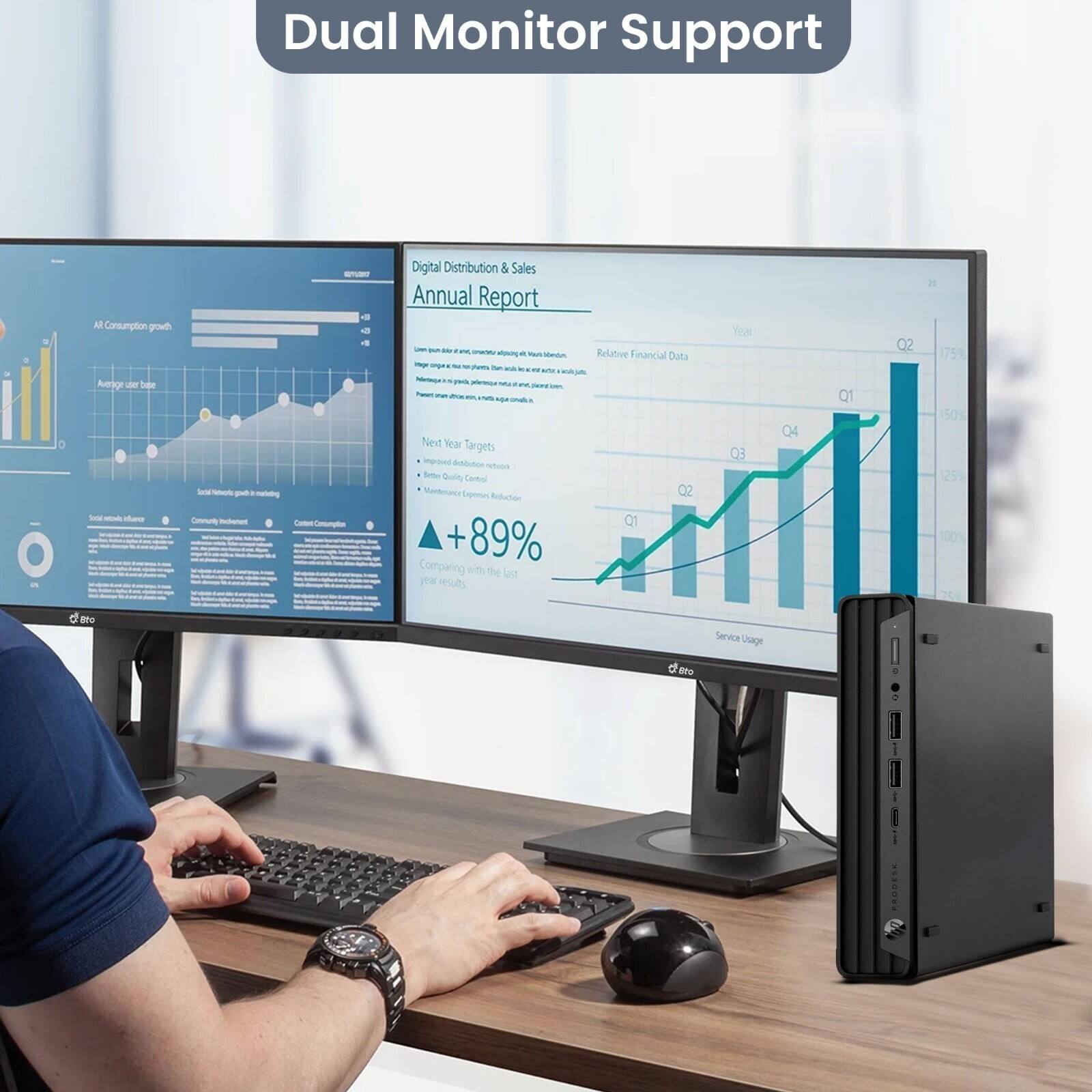 Dual Monitor Support

Consumption growth Auerige - he S 4 - - - - - - Digital Distribution & Sales Annual Report - aN - - - - - - p - - - . - - mp Neit Tear Targens iprhnd inbtor at F Duis Cobal Menorr dapemes Roduttion + 89% Comparing with the be  results Relative Financial Dota 02 Q1 Year Q3 04 Q1 02 1 75% 50% 25% BO Service Usage d ite
