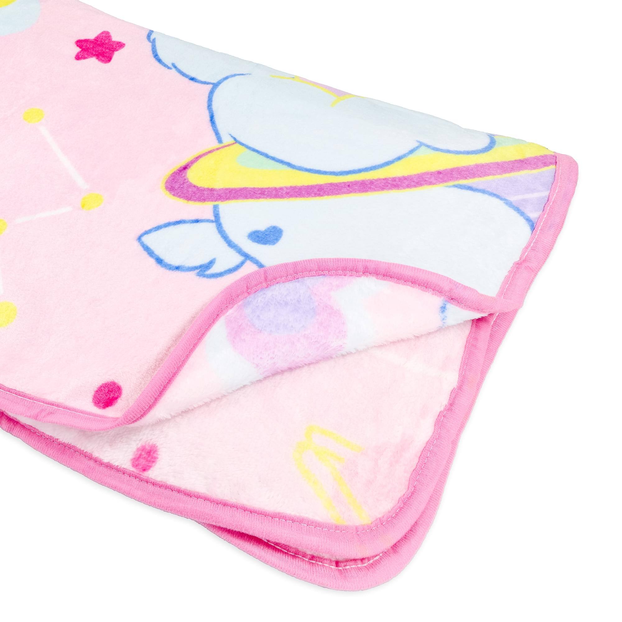 Alt View 2. Silver Buffalo - Care Bears Rainbow Cosmic Space Fleece Throw Blanket | 45 x 60 Inches - Pink.