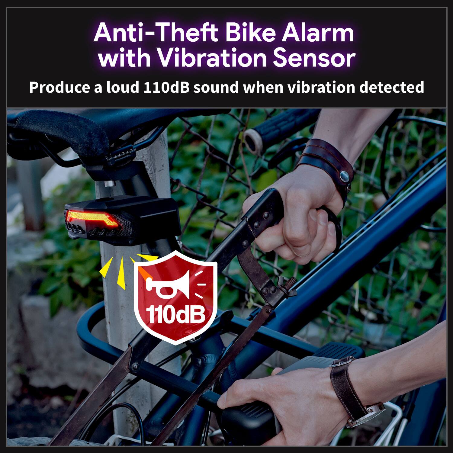 Anti-Theft Bike Alarm with Vibration Sensor  
Produce a loud 110dB sound when vibration detected