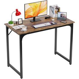 Stylel Star - PayLessHere | 32 Inch Computer Desk | Brown | Office Desk with Metal Frame, Adjustable Feet | Water-Resistant, Scratc - Vintage