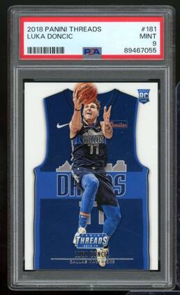 Luka Doncic Rookie Card 2018-19 Panini Threads #181 PSA 9
