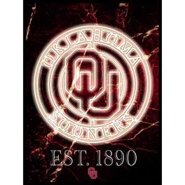 Fan Creations - Oklahoma Sooners 12'' x 16'' Framed Circle Logo Print - Black