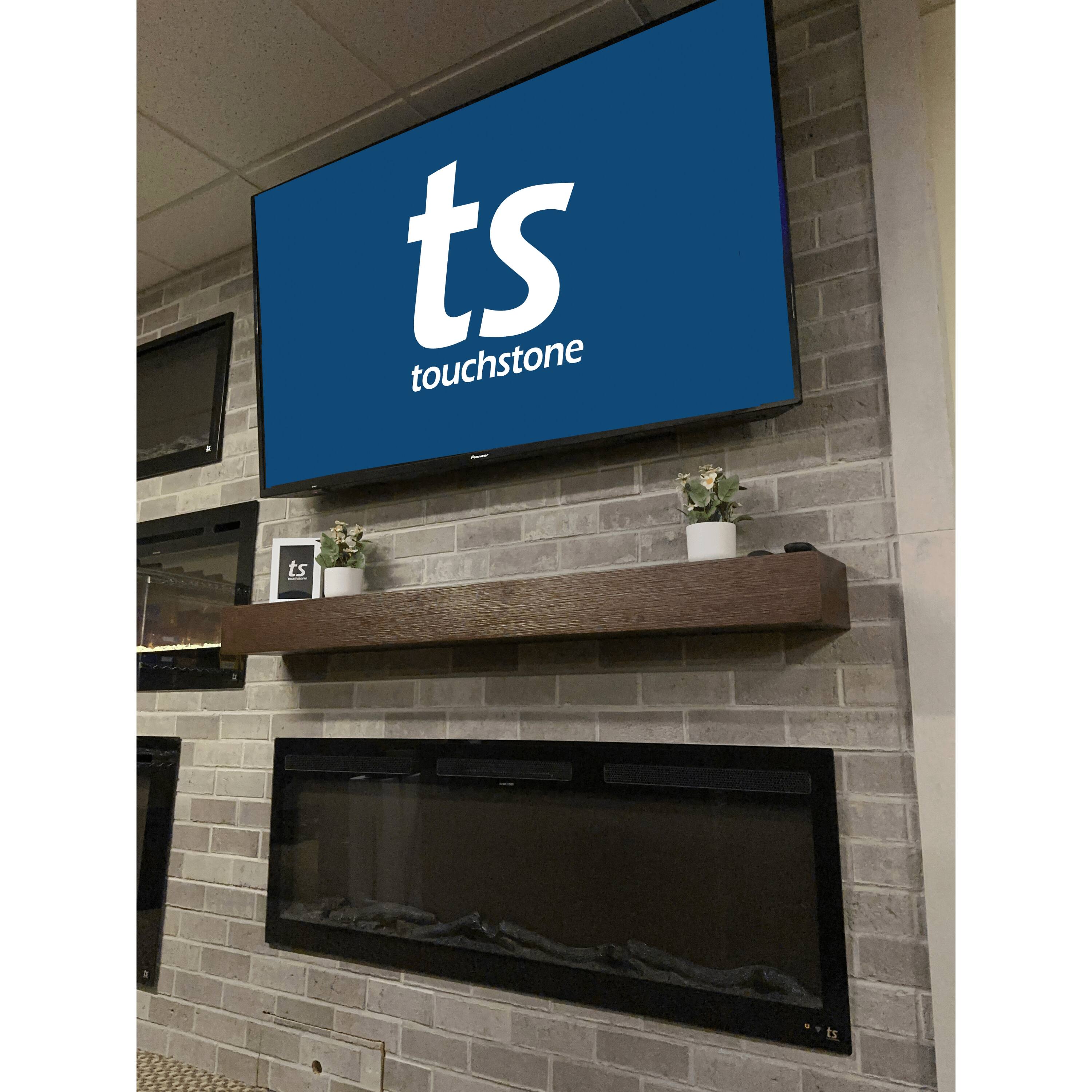 Alt View 4. Touchstone Home Products - Fireplace Mantel Shelf , 60" x 8" x 4.75", Solid Pine Wood Mantel for Over Fireplace - Espresso Finish.