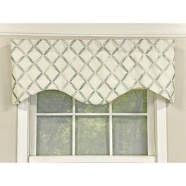 RLF Home - Granville Cornice 3" Rod Pocket Window Valance 50" x 17" - Mermaid Green