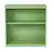 Front. OSP Home Furnishings - Metal Bookcase - Green.
