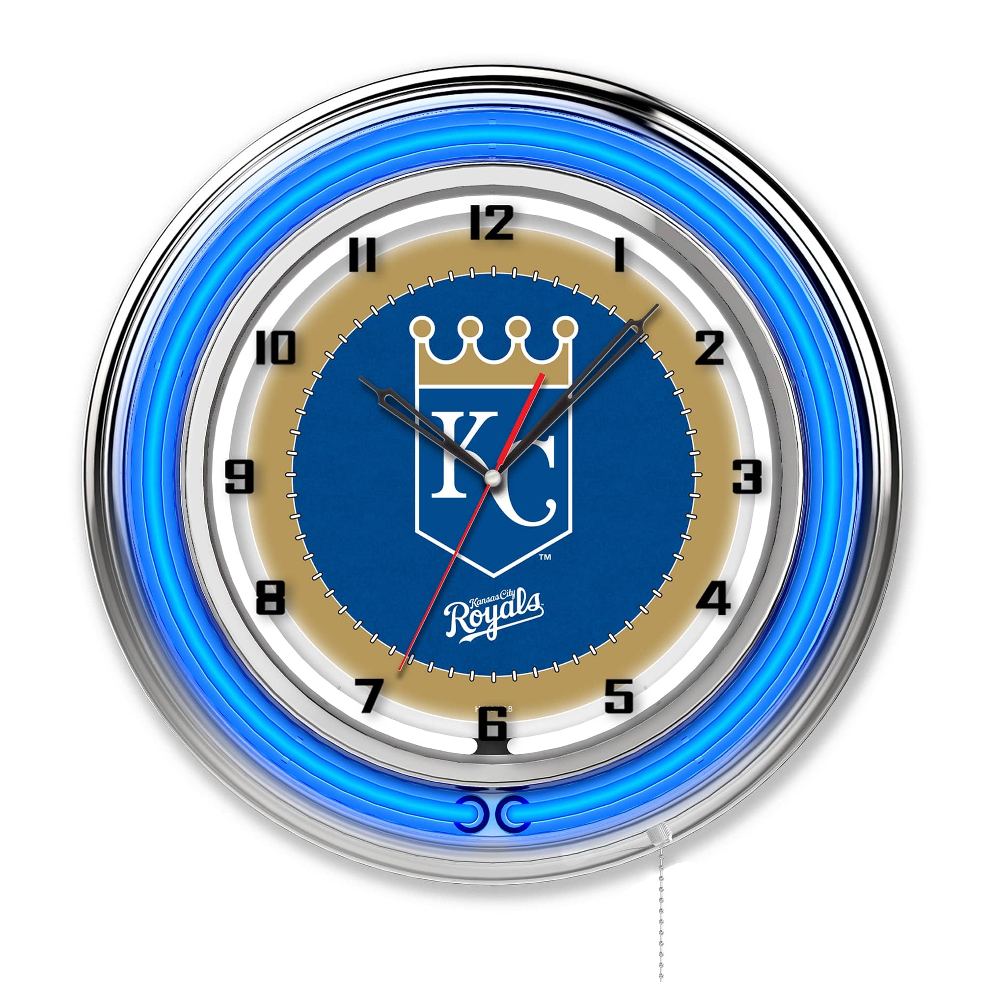 Holland Bar Stool Co. - Kansas City Royals 19" Double Neon Wall Clock - Multicolor