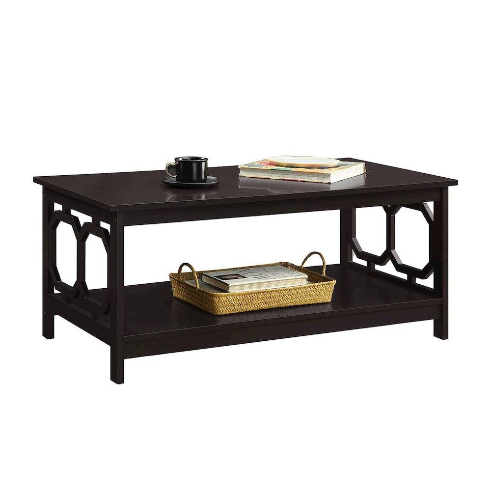 Angle. Convenience Concepts - Omega Coffee Table with Shelf Espresso - Espresso.