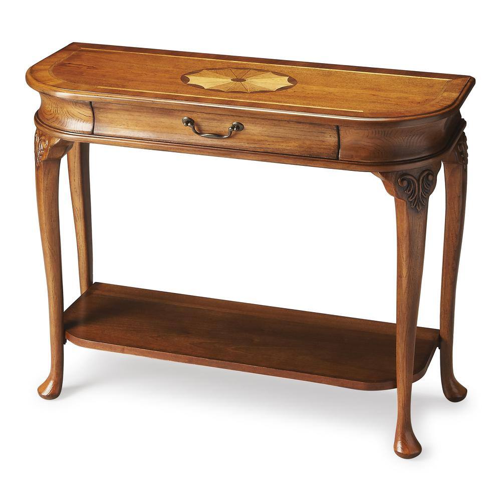 Left. Butler Specialty - Ridgeland Console Table - Medium Brown.
