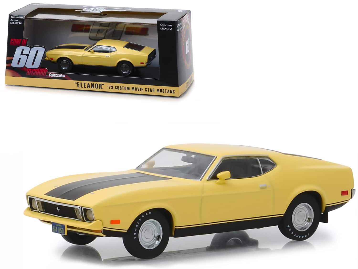 "Greenlight - 1973 Ford Mustang Mach 1 Yellow Eleanor"" ""Gone in Sixty Seconds"" Movie (1974) 1/43 Diecast Model Car by Greenlight""" price history on PriceWatchPro