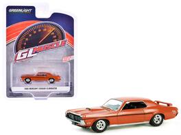Greenlight - 1969 Mercury Cougar Eliminator Competition Stripes "GreenLight Muscle" Series 28 1/64 - Orange With Black