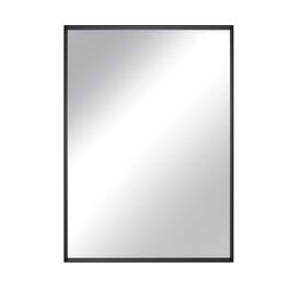 Boyel Living - 28 x 20 in Rectangle Square Right-Angle Mirror with Matte Black Aluminum Frame