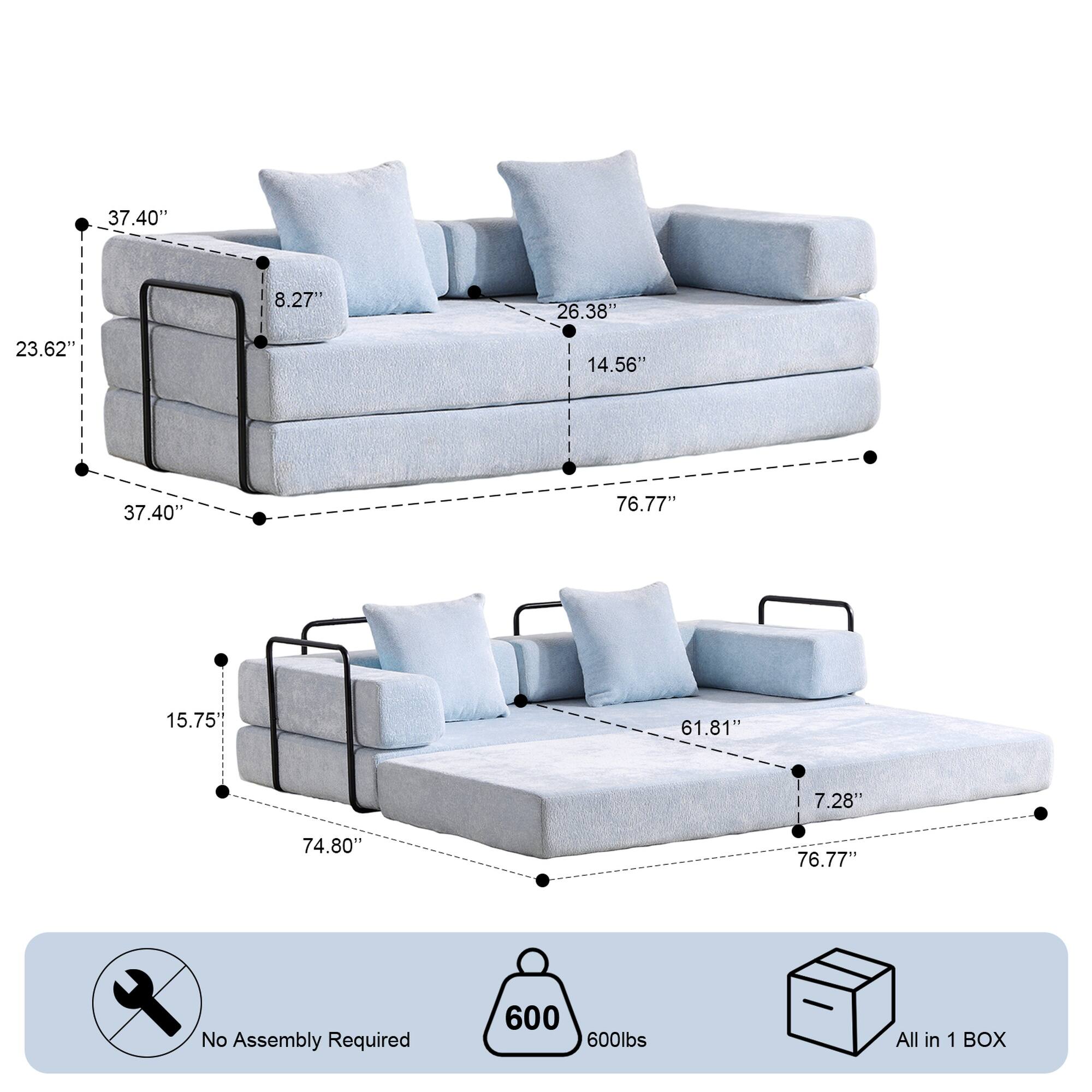 37.40" 8.27" 26.38" 23.62" 14.56" 37.40" 76.77" 15.75" 61.81" 7.28" 74.80" 76.77" No Assembly Required 600lbs All in 1 BOX